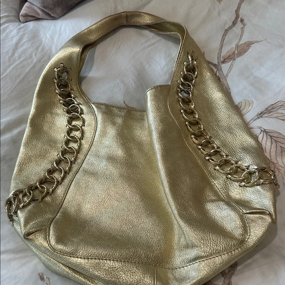 Michael Kors Gold Chain-Embellished Women's Hobo HandBag